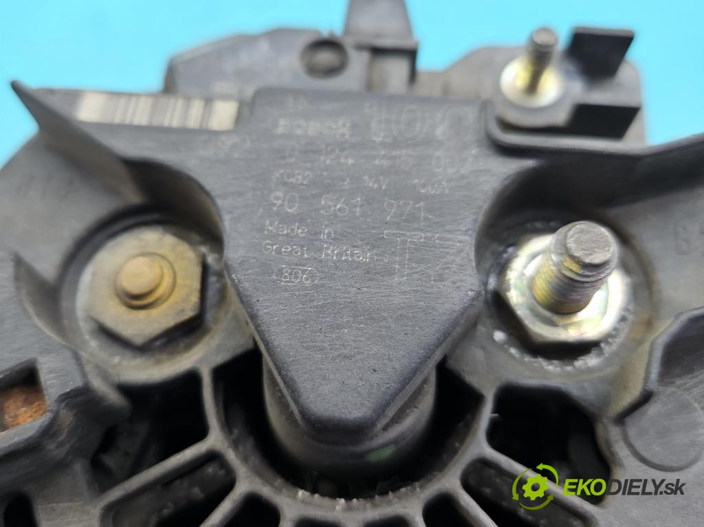 Opel Zafira A 1999-2005 1.8 16V 125 HP manual 92 kW 1796 cm3 5- Alternator 024415002 (Alternátor)