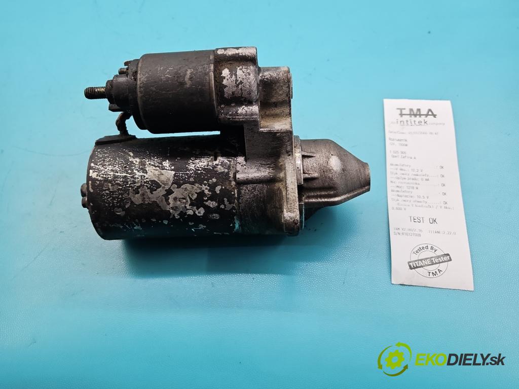 Opel Zafira A 1999-2005 1.8 16V 125 hp manual 92 kW 1796 cm3 5- startér: 0001107077 (Startér)