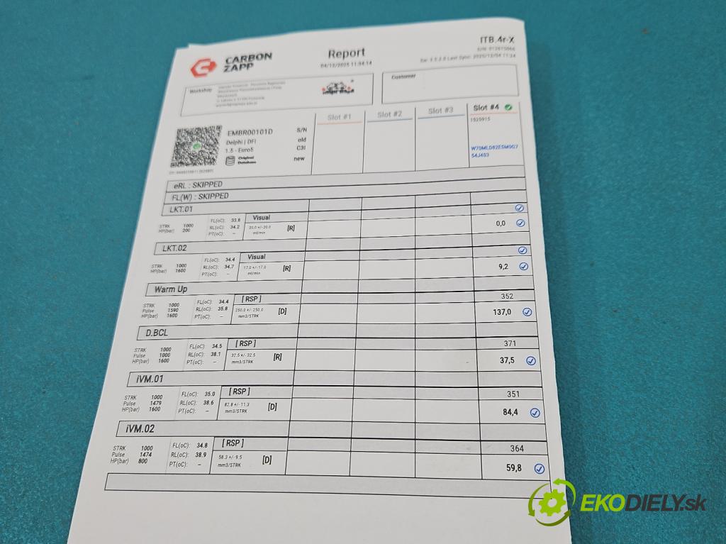 Ford C-Max II 2010-2019 2.0 TDCI 140 HP automatic 103 kW 1997 cm3 5- vstrek EMBR00101D (Vstrekovač paliva)