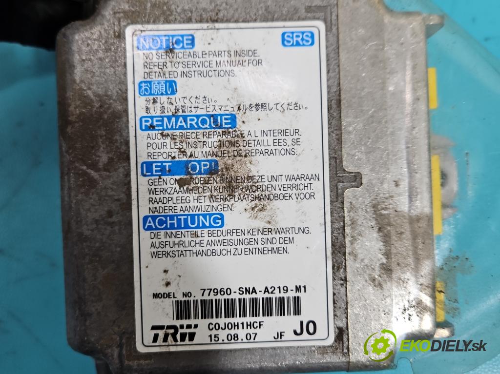 Honda Civic VIII 2006-2011 1.4 16V 95 HP automatic 70 kW 1339 cm3 4- airbag vzduchové soubor: 77850-SNA-A81