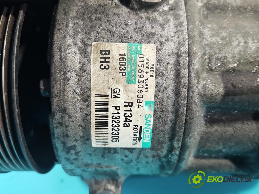 Opel Insignia A 2008-2017 2.0 T 220KM automatic 162 kW 1998 cm3 5- Kompresor: klimatizácie P13232305 (Kompresor klimatizácie)