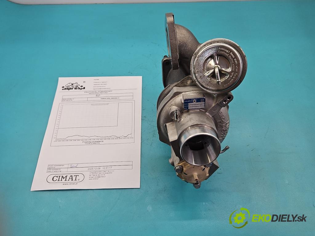 Opel Insignia A 2008-2017 2.0 T 220KM automatic 162 kW 1998 cm3 5- turbodúchadlo, turbo repasovaná 53049880352