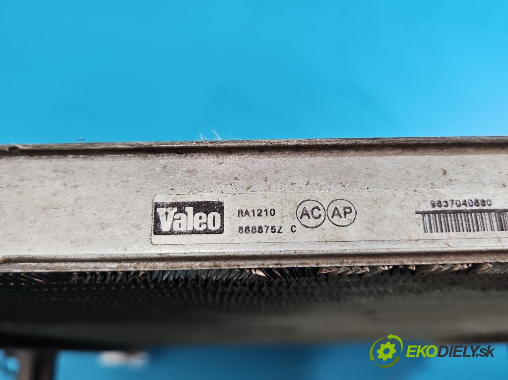 Peugeot 307 2.0 HDI 107 HP manual 79 kW 1997 cm3 5- Chladič vody 9637040680 (Vodní chladič)