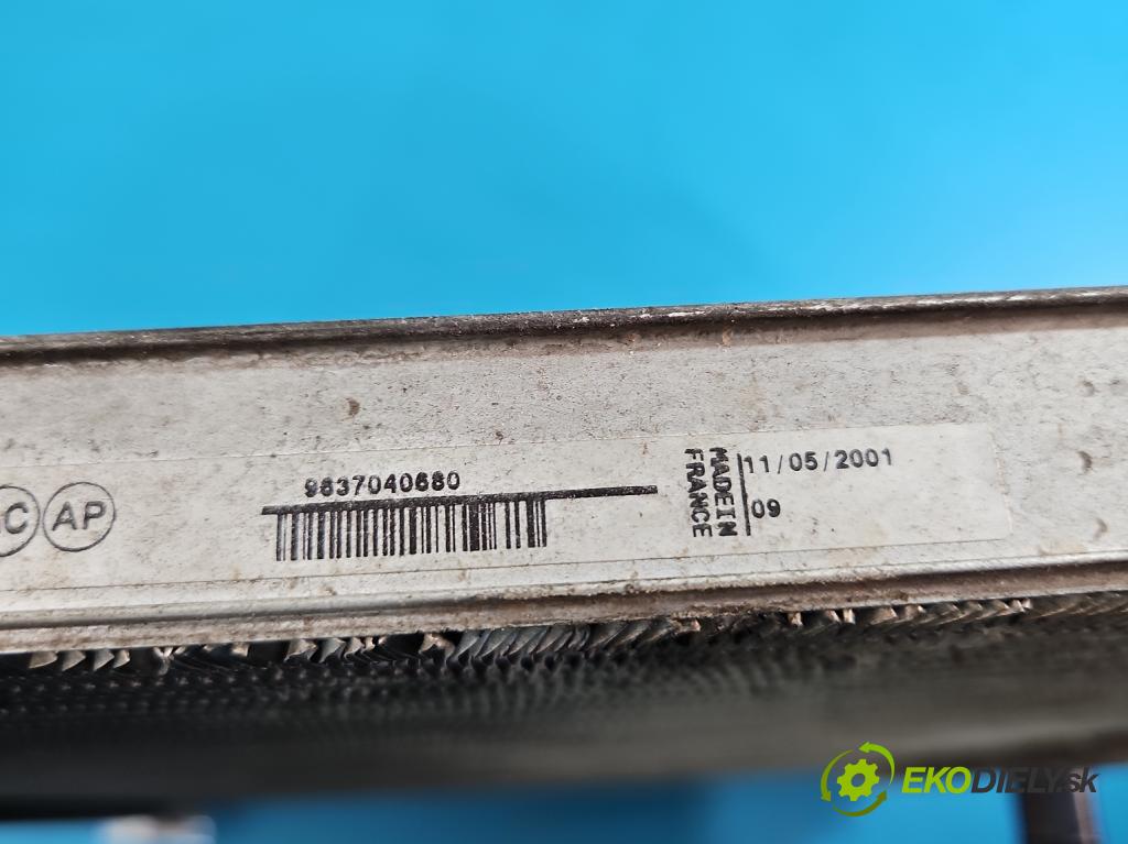 Peugeot 307 2.0 HDI 107 HP manual 79 kW 1997 cm3 5- Chladič vody 9637040680 (Vodní chladič)