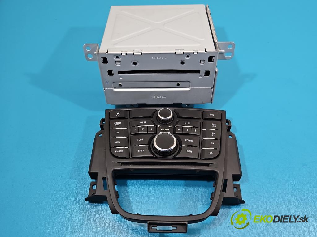 Opel Astra IV 2009-2015 1.4 16V 101 HP manual 74 kW 1398 cm3 5- Radio originál 13334053