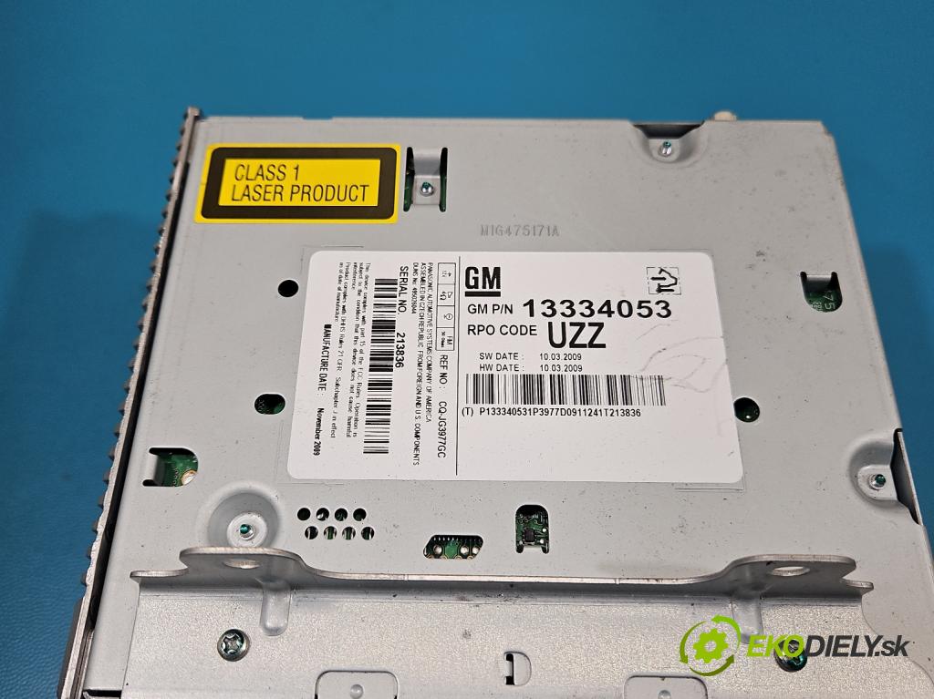 Opel Astra IV 2009-2015 1.4 16V 101 HP manual 74 kW 1398 cm3 5- Radio originál 13334053