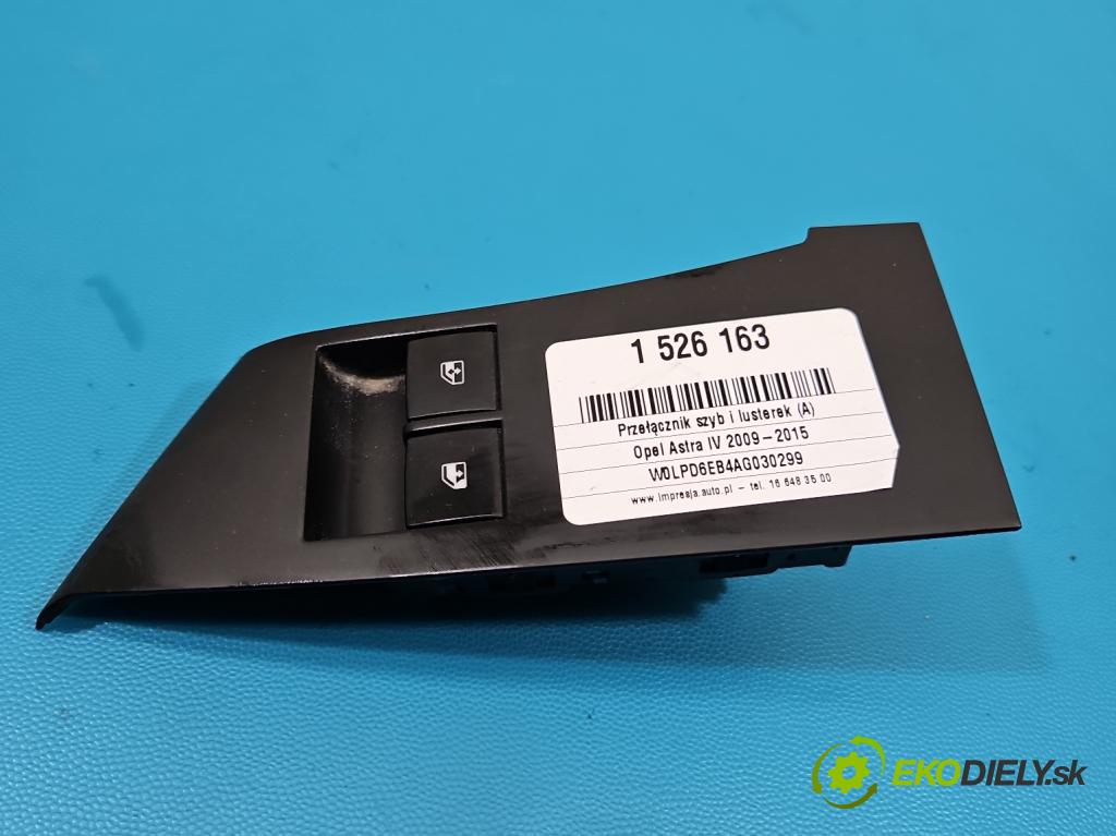 Opel Astra IV 2009-2015 1.4 16V 101 HP manual 74 kW 1398 cm3 5- prepínač okien spätných zrkadiel 13305978