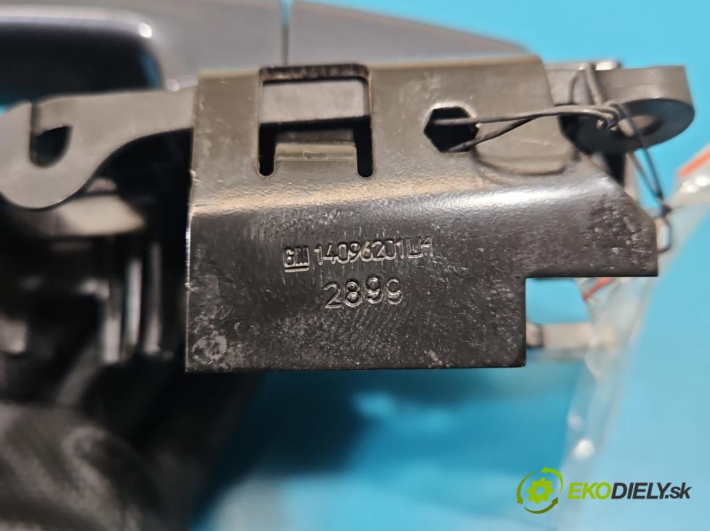 Opel Astra IV 2009-2015 1.4 16V 101 HP manual 74 kW 1398 cm3 5- rukoväť predné ľavé mimo: 14096201 (Kľučka dverí vonkajšia predná ľavá)