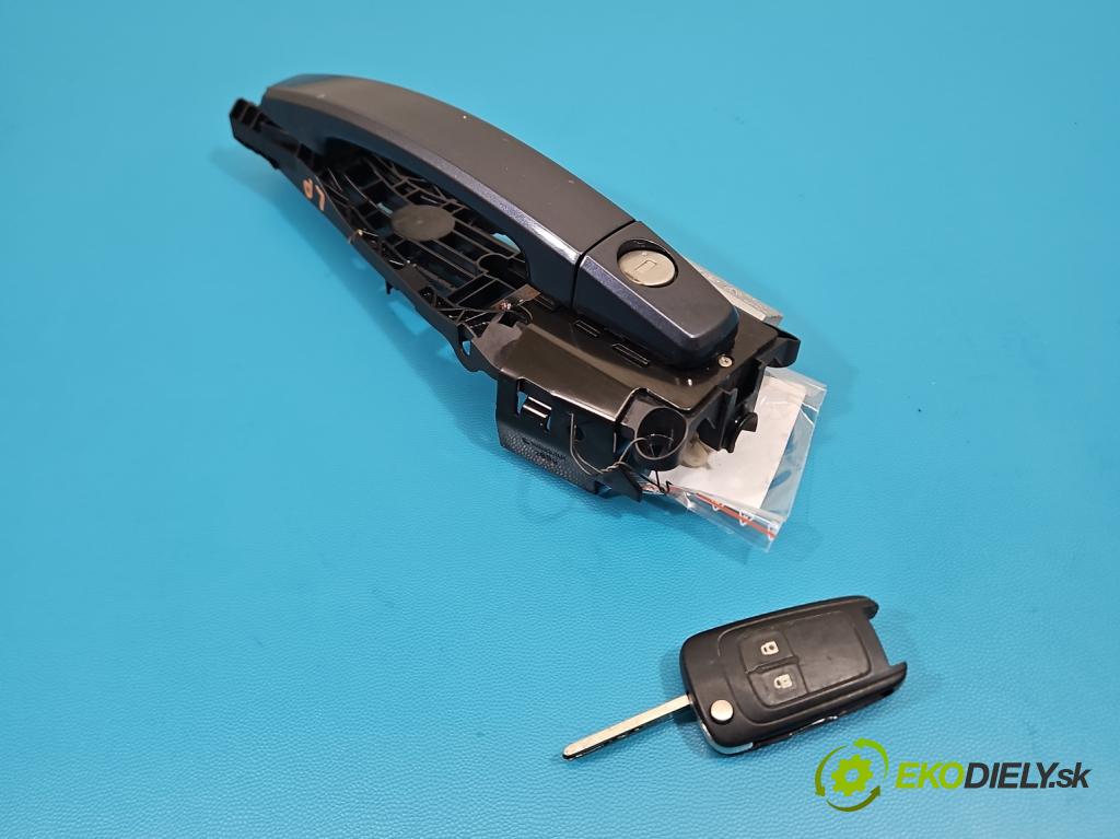 Opel Astra IV 2009-2015 1.4 16V 101 HP manual 74 kW 1398 cm3 5- rukoväť predné ľavé mimo: 14096201 (Kľučka dverí vonkajšia predná ľavá)