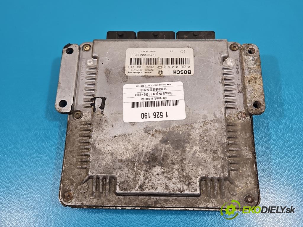 Renault Megane I 1995-2003 1.9 dci 102 HP manual 75 kW 1870 cm3 5- riadiaca jednotka motora 0281010819