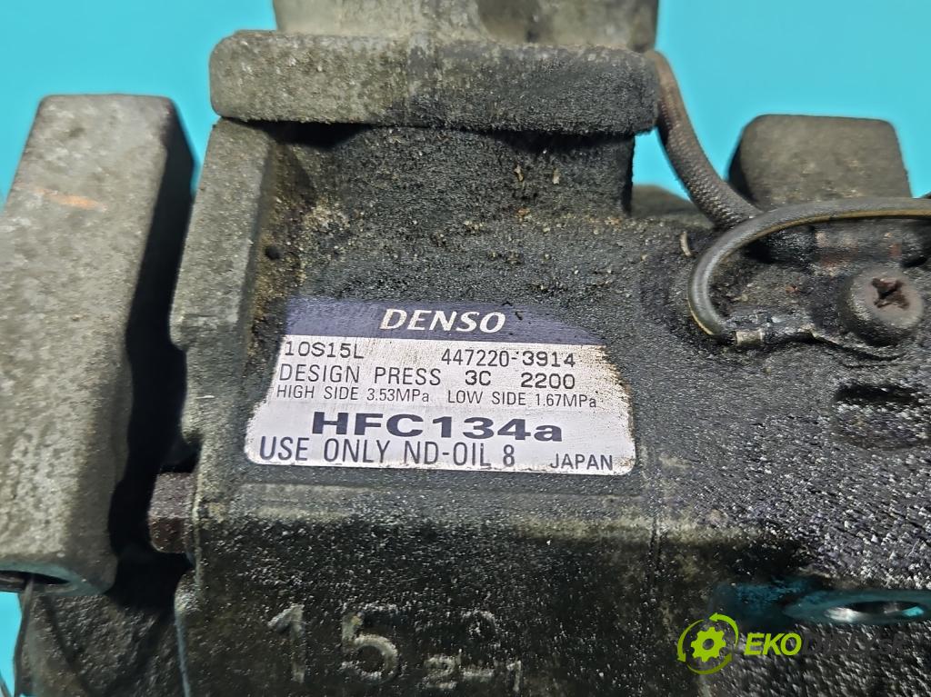 Toyota Avensis I T22 1997-2003 1.6 vvti 110 HP manual 81 kW 1598 cm3 4- Kompresor: klimatizácie 447220-3914 (Kompresor klimatizácie)