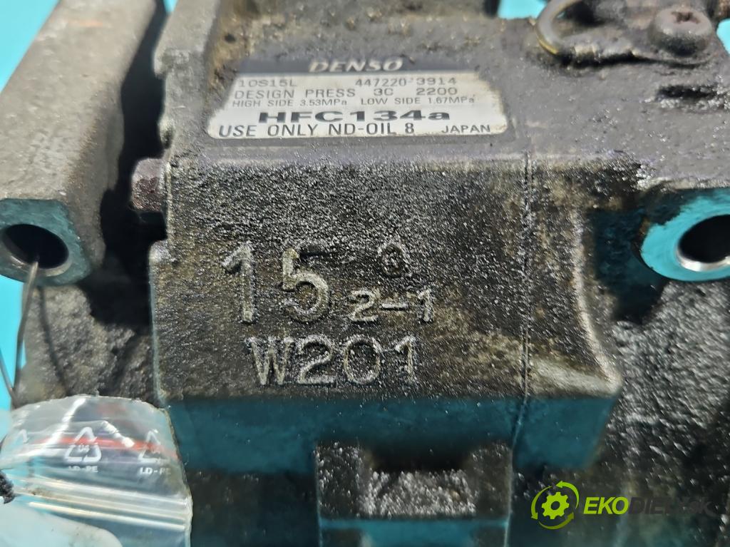 Toyota Avensis I T22 1997-2003 1.6 vvti 110 HP manual 81 kW 1598 cm3 4- Kompresor: klimatizácie 447220-3914 (Kompresor klimatizácie)