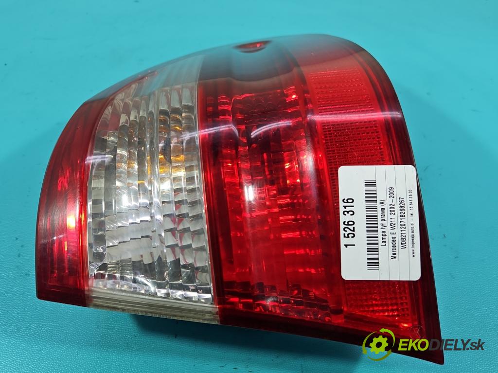 Mercedes E W211 2002-2009 2.2 cdi 136 HP automatic 100 kW 2148 cm3 5- svetlo / reflektor zadné pravé A2118201264 (Kľučka dverí ostatné)