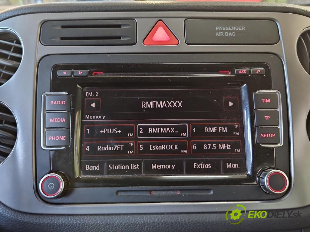 Vw Tiguan I 2007-2016 2.0 TDI 140 HP automatic 103 kW 1968 cm3 5- Radio originál 3C8035195