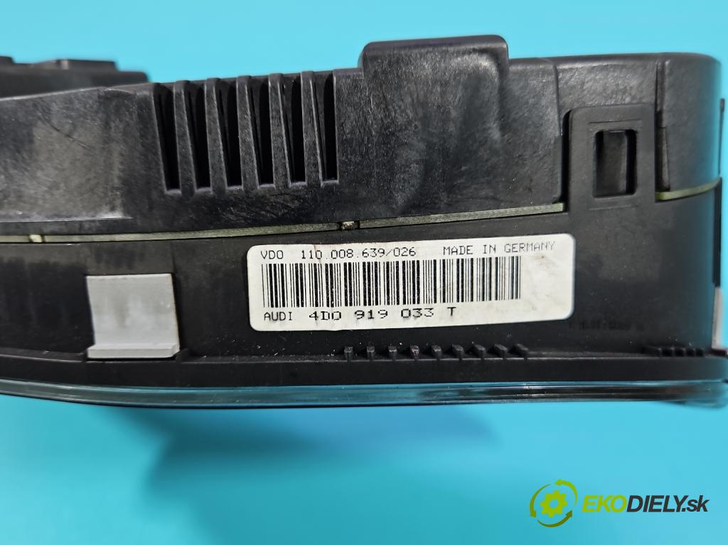 Audi A8 D2 1994-2002 4.2 V8 299KM automatic 220 kW 4172 cm3 4- prístrojovka/ budíky 4D0919033T (Prístrojová doska)