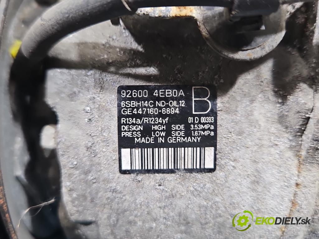 Renault Kadjar 2015-2022 1.3 140 hp automatic 103 kW 1332 cm3 5- Kompresor: klíma 447160-6894 (Kompresor klimatizace)