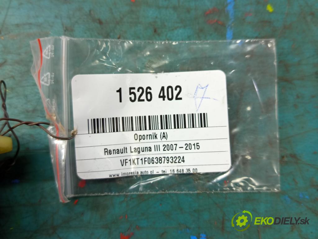 Renault Laguna III 2007-2015 2.0 16V 140 HP manual 103 kW 1997 cm3 5- rezistor 52419741