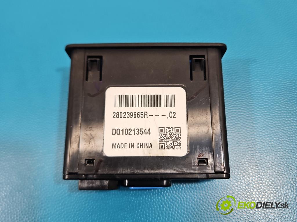 Renault Kadjar 2015-2022 1.3 140 hp automatic 103 kW 1332 cm3 5- zásuvka USB 280239665R