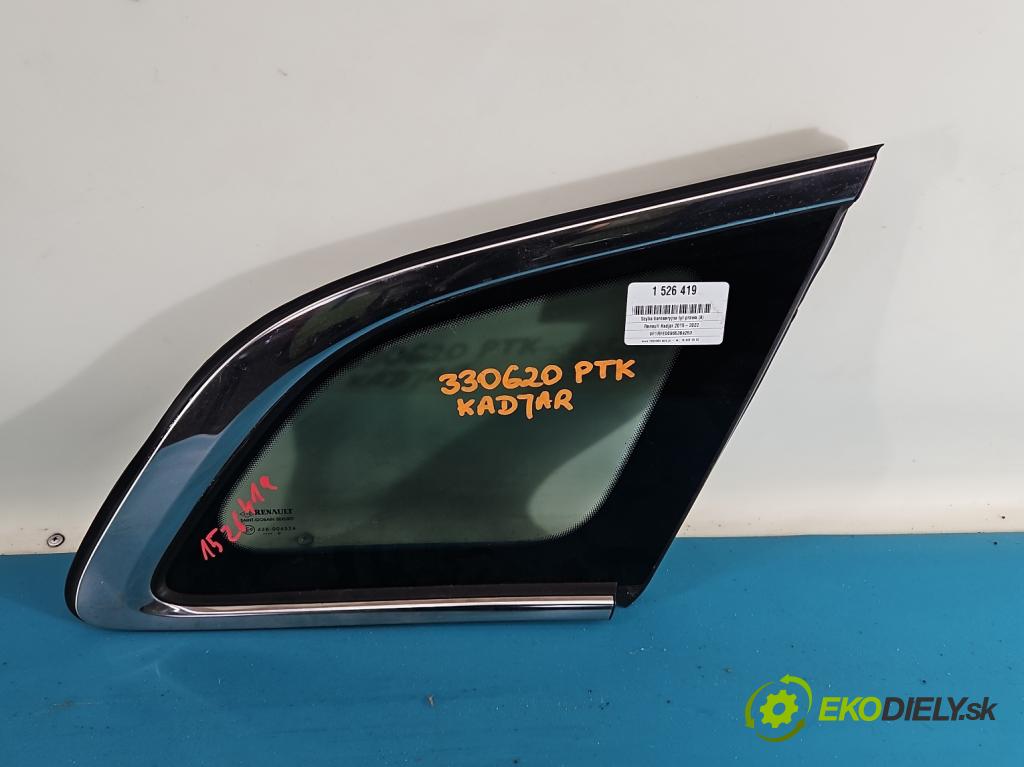 Renault Kadjar 2015-2022 1.3 140 HP automatic 103 kW 1332 cm3 5- sklo zadné pravé 