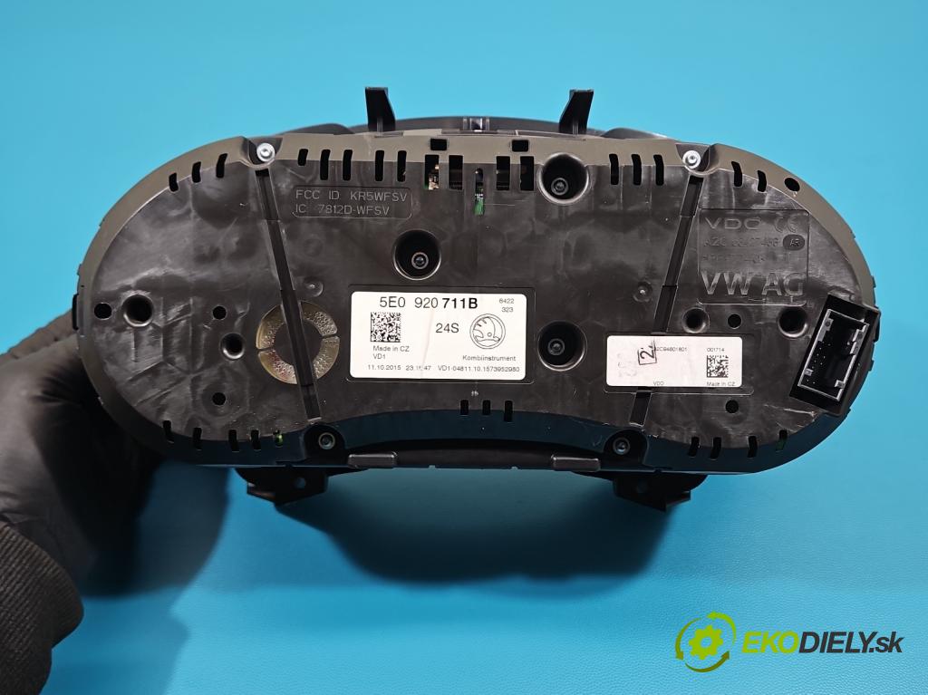 Skoda Octavia III 2013- 1.6 TDI 110 HP manual 81 kW 1598 cm3 5- prístrojovka/ budíky 5E0920711B (Prístrojová doska)