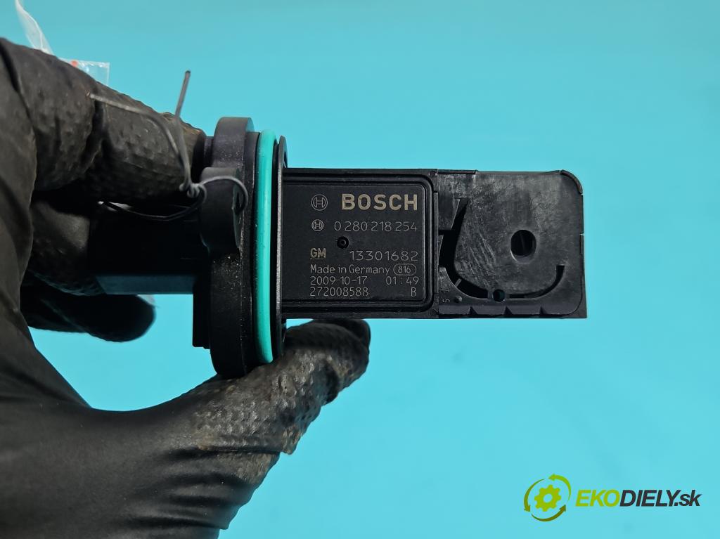 Opel Astra IV 2009-2015 1.4 16V 101 HP manual 74 kW 1398 cm3 5- průtokoměr: 0280218254 (Váha vzduchu)