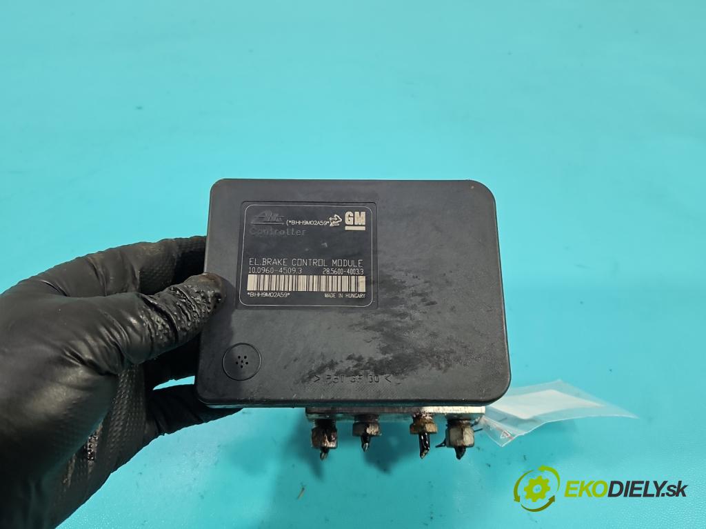 Opel Astra IV 2009-2015 1.4 16V 101 HP manual 74 kW 1398 cm3 5- čerpadlo abs 100960-45093 (Pumpa ABS)