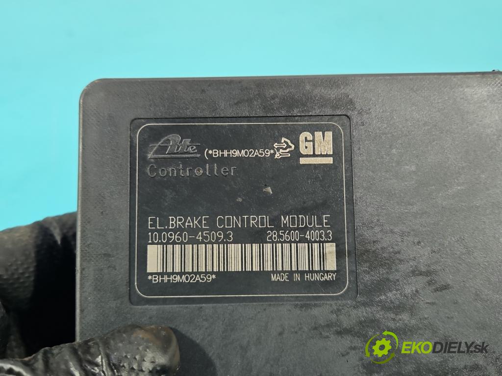 Opel Astra IV 2009-2015 1.4 16V 101 HP manual 74 kW 1398 cm3 5- čerpadlo abs 100960-45093 (Pumpa ABS)