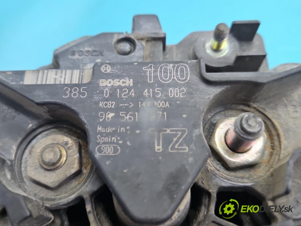 Opel Meriva A 2002-2010 1.6 16V 101 HP manual 74 kW 1598 cm3 5- Alternator 0124415002 (Alternátor)