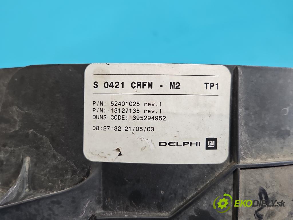 Opel Meriva A 2002-2010 1.6 16V 101 HP manual 74 kW 1598 cm3 5- Ventilátor chladiča 13127135