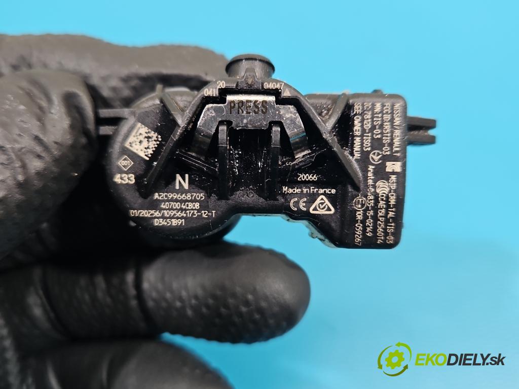 Renault Kadjar 2015-2022 1.3 140 HP automatic 103 kW 1332 cm3 5- snímač tlak: pneumatika A2C99668705 (Snímač tlaku v pneumatike)