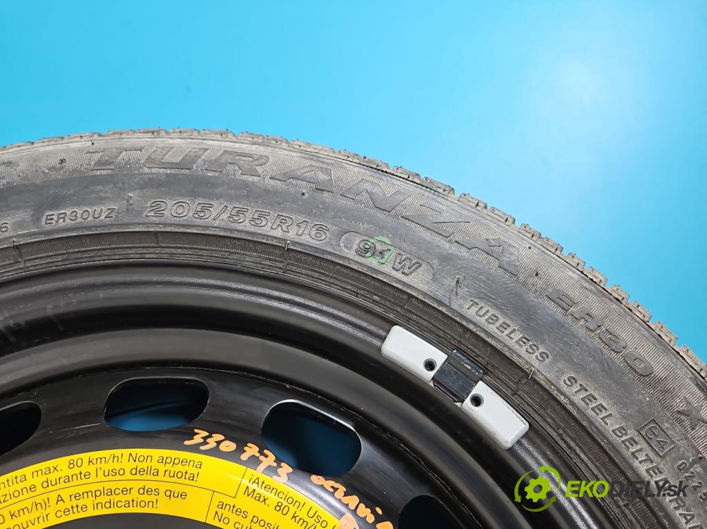 Skoda Octavia II 2004-2013 2.0 TDI 170 HP manual 125 kW 1968 cm3 5- koleso rezervne 16" 3B0601027F