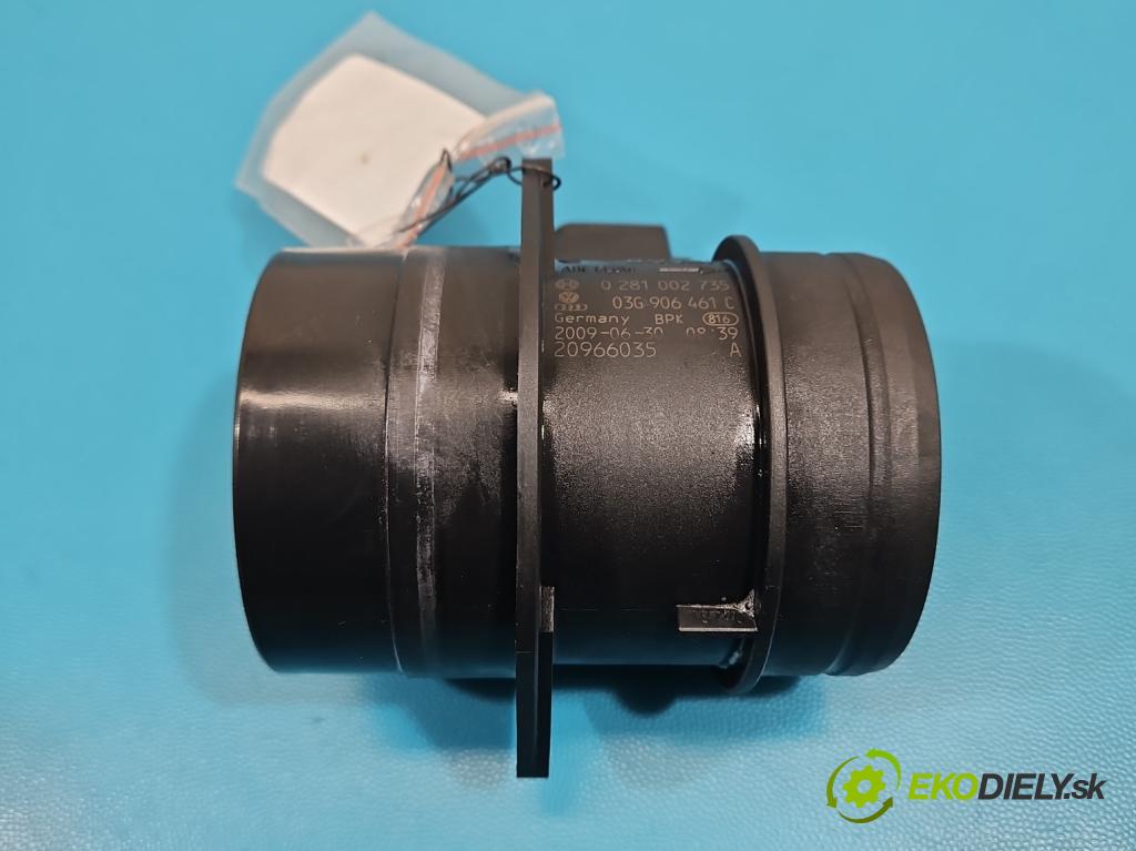 Skoda Octavia II 2004-2013 2.0 TDI 170 HP manual 125 kW 1968 cm3 5- průtokoměr: 0281002735 (Váha vzduchu)