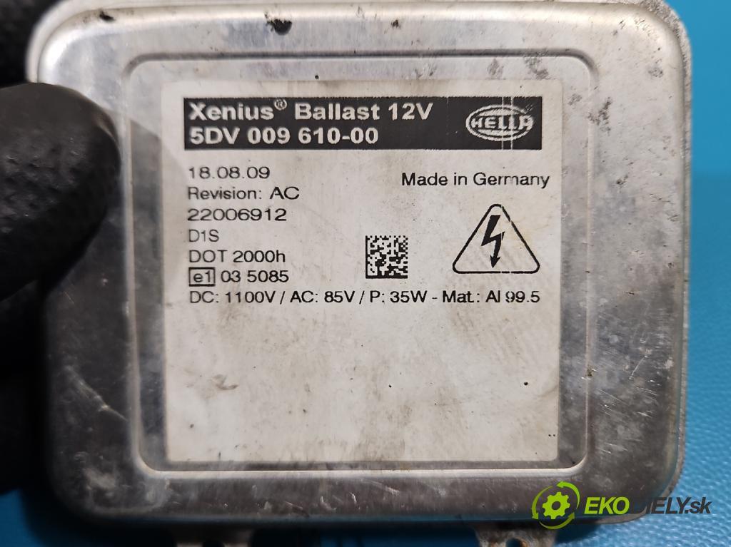 Skoda Octavia II 2004-2013 2.0 TDI 170 HP manual 125 kW 1968 cm3 5- střídač: xenon 5DV009610-00 (Riadiaca jednotka xenónu)