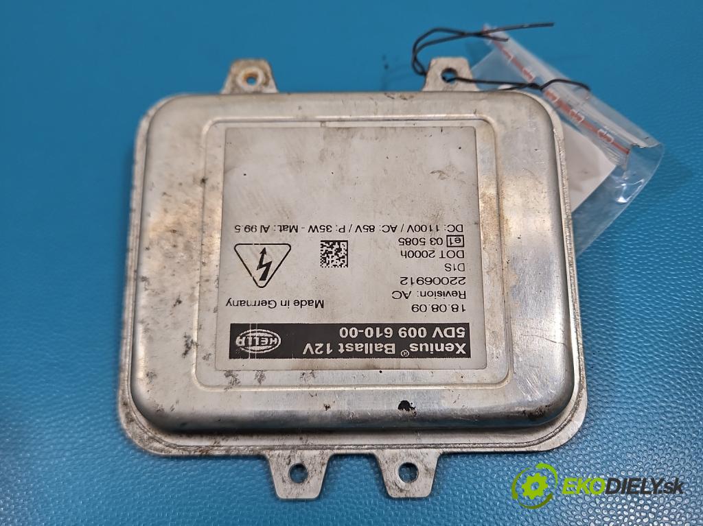 Skoda Octavia II 2004-2013 2.0 TDI 170 HP manual 125 kW 1968 cm3 5- střídač: xenon 5DV009610-00 (Riadiaca jednotka xenónu)