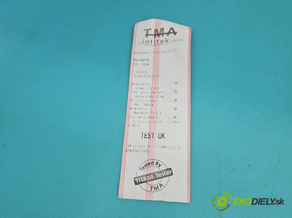 Skoda Octavia II 2004-2013 2.0 TDI 170 HP manual 125 kW 1968 cm3 5- štartér (Štartér)