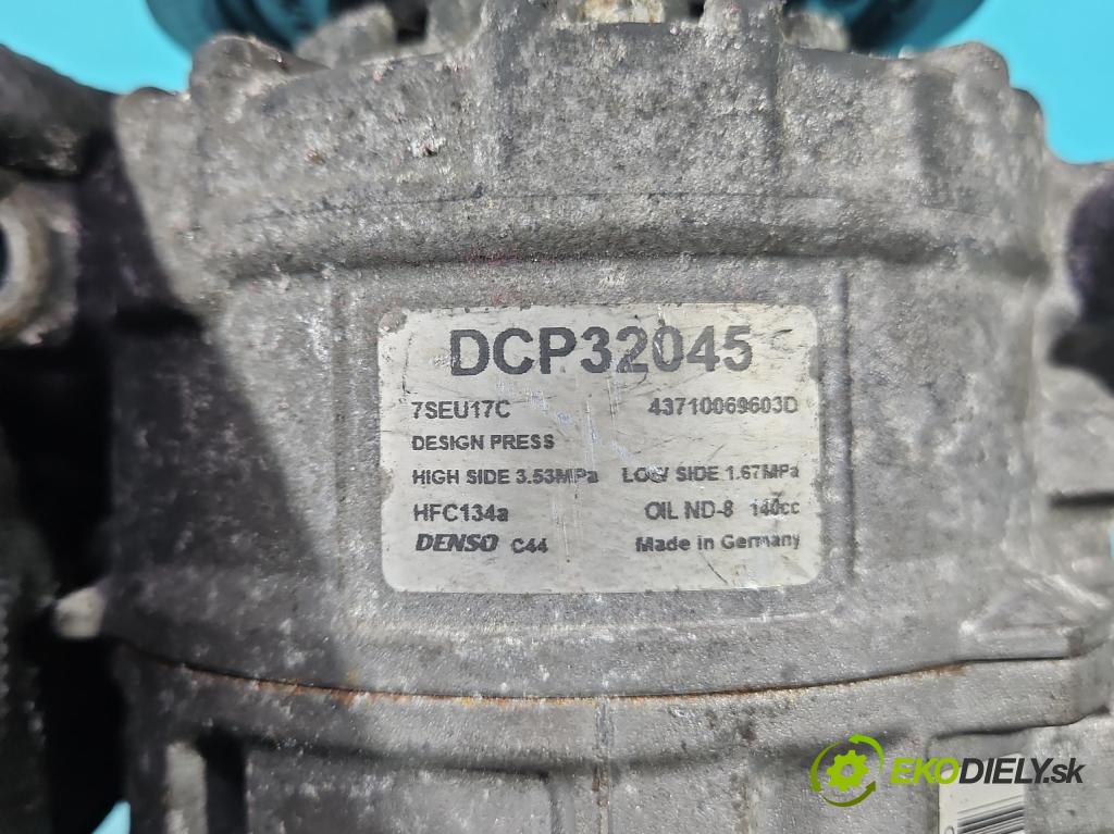 Vw Jetta V 2005-2010 2.0 tdi 140 HP manual 103 kW 1968 cm3 4- Kompresor: klimatizácie DCP32045 (Kompresor klimatizácie)