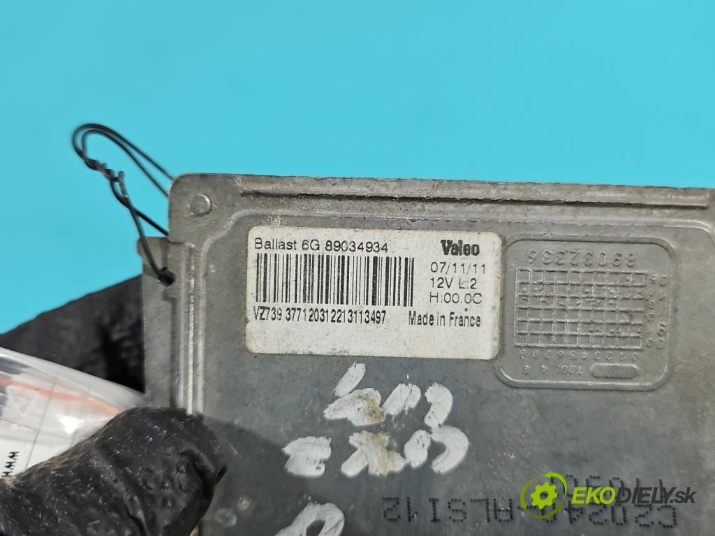 Peugeot 5008 I 2009-2017 2.0 HDI 150 HP manual 110 kW 1997 cm3 5- střídač: xenon 89034934 (Riadiaca jednotka xenónu)