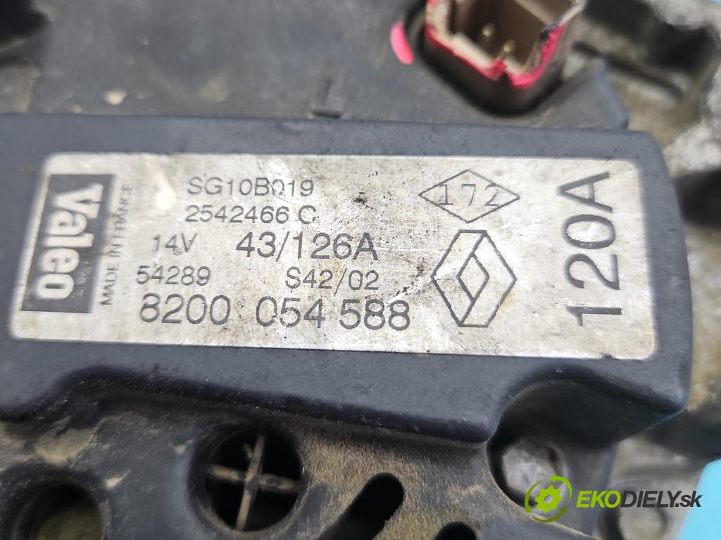 Renault Scenic I 1996-2003 1.9 DCI 102 HP manual 75 kW 1870 cm3 5- Alternator 8200054588 (Alternátor)
