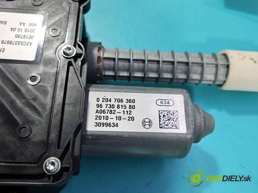 Peugeot 5008 I 2009-2017 2.0 HDI 150 HP manual 110 kW 1997 cm3 5- Brzda manuál: elektrický: 0204706360 (Ručná brzda)