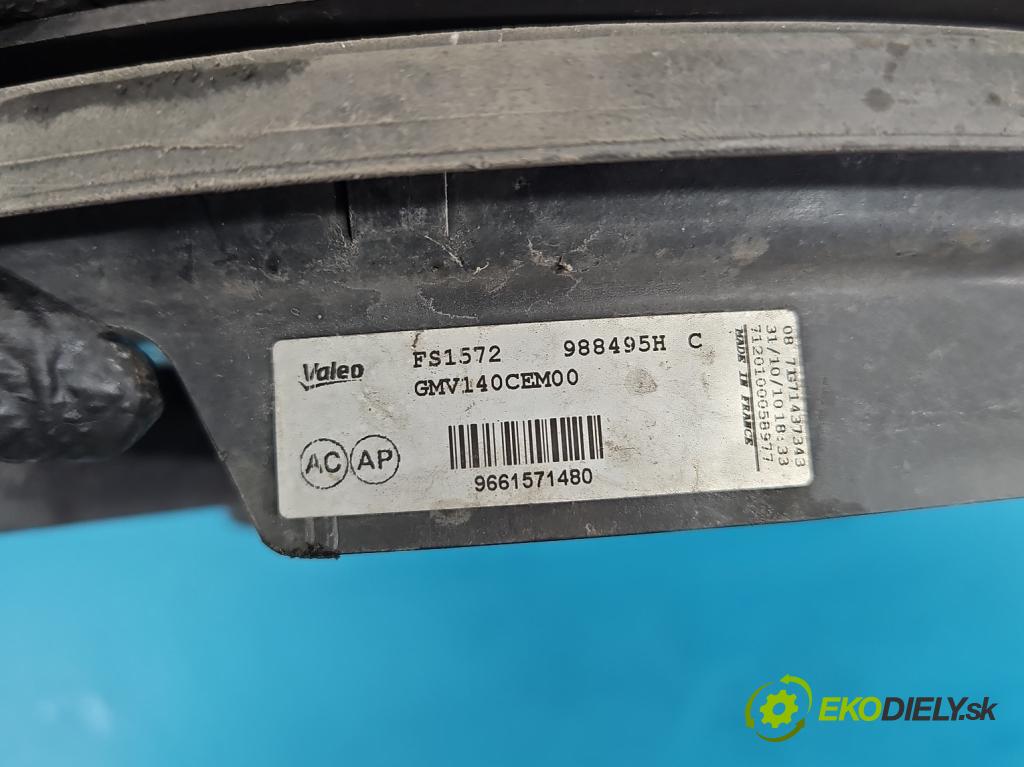 Peugeot 5008 I 2009-2017 2.0 HDI 150 HP manual 110 kW 1997 cm3 5- Ventilátor chladiča 9661571480