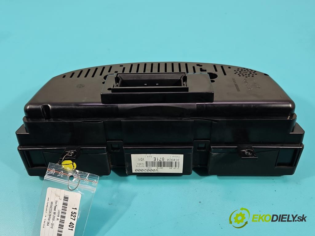 Vw Passat B6 2005-2010 1.9 TDI 105 HP manual 77 kW 1896 cm3 4- prístrojovka/ budíky 3C0920871E (Prístrojová doska)