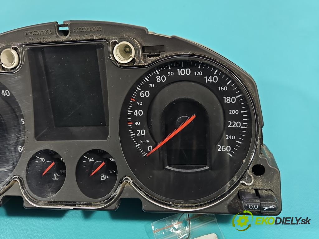 Vw Passat B6 2005-2010 1.9 TDI 105 HP manual 77 kW 1896 cm3 4- prístrojovka/ budíky 3C0920871E (Prístrojová doska)