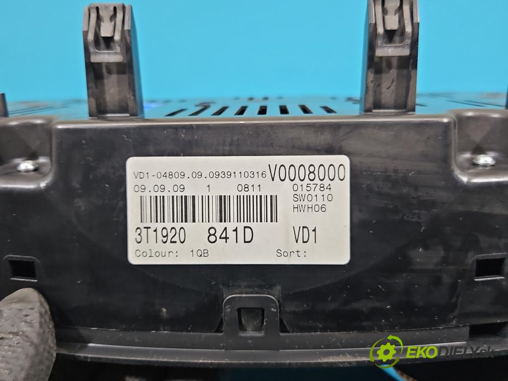 Skoda Superb II 2008-2015 2.0 TDI 170 HP automatic 125 kW 1968 cm3 5- prístrojovka/ budíky 3T1920841D (Prístrojová doska)