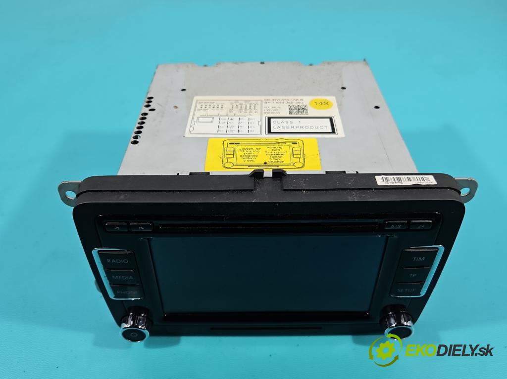 Skoda Superb II 2008-2015 2.0 TDI 170 HP automatic 125 kW 1968 cm3 5- Radio originál 3T0035156B