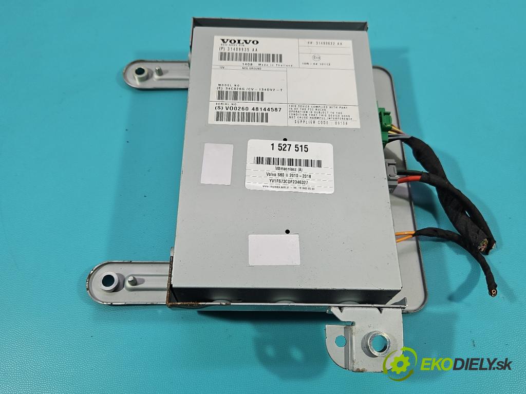 Volvo S60 II 2010-2018 2.0 D4 181KM automatic 133 kW 1969 cm3 4- Zesilovač: 31409935 (Zesilovač)