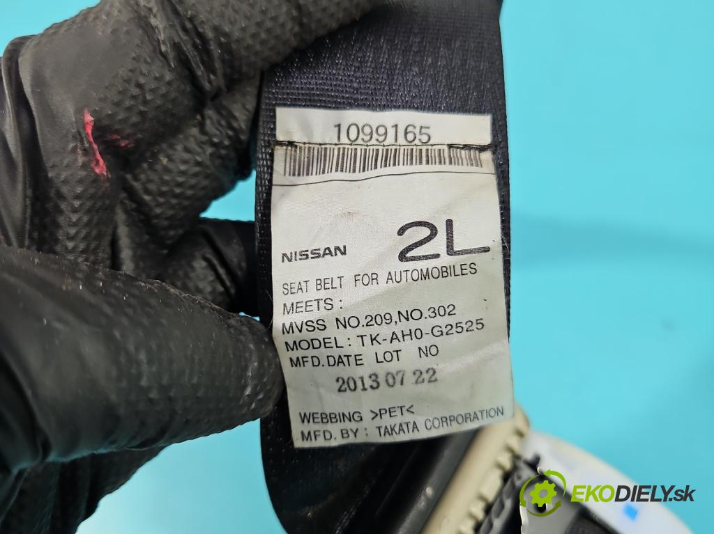 Infiniti QX50 2013-2015 3.7 V6 320KM automatic 235 kW 3696 cm3 5- pas bezpečnosť: zadné ľavý