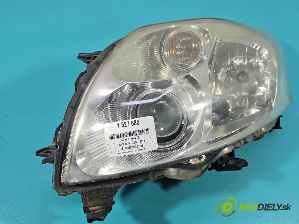 Toyota Auris I 2006-2013 1.4 VVT-I: 97KM manual 71 kW 1398 cm3 5- Reflektor: ľavý 81150-02460 (Kľučka dverí ostatné)