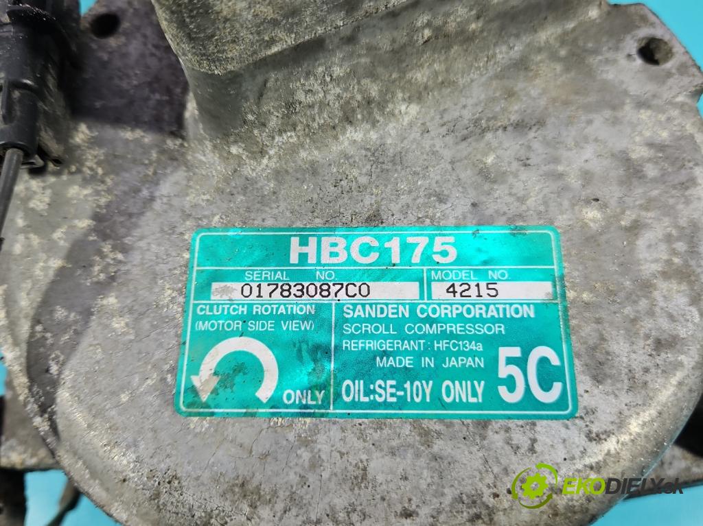 Honda Civic VIII 2006-2011 1.4 16V 95 hp automatic 70 kW 1339 cm3 4- Kompresor: klíma HBC175 (Kompresor klimatizace)