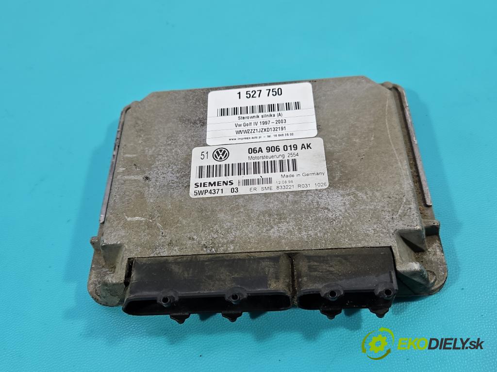 Vw Golf IV 1997-2003 1.6 SR 101 HP manual 74 kW 1595 cm3 5- riadiaca jednotka motora 06A906019AK