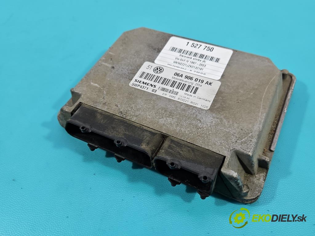 Vw Golf IV 1997-2003 1.6 SR 101 HP manual 74 kW 1595 cm3 5- riadiaca jednotka motora 06A906019AK